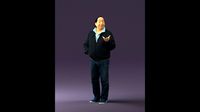 Funny fat man in sprot suit 0798