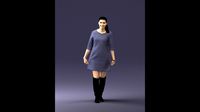 Girl with braid short dress 0722