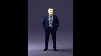 Man striped shirt and tie 0715