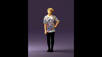Woman in shirt with eyes 0713