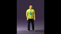 Man in golden shirt 0554