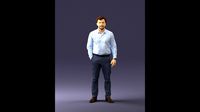 Man in blue shirt 0492