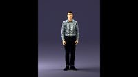 Man in plaid shirt 0385