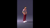 Man in plaid shirt 0342