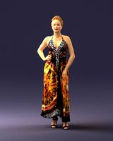 Woman in dress 0299