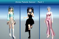 Anime Female Dancer - Pack 1 (3 outfits)
