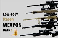 Low Poly Recon Weapon Pack 1