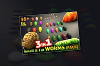Small & Fat Worm's (3 in 1 PACK)