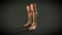 Renaissance Boots (Yellow Leather) with Spurs
