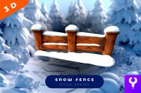 Cartoon Snow Fence
