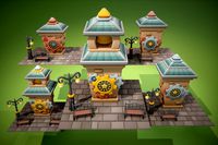 Clock Tower Building Level Up - 5 Stages