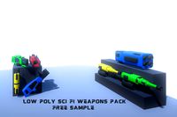 Low Poly Sci Fi Weapons Pack (Free Sample)