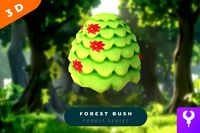 Cartoon Forest Bush