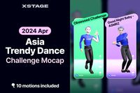 Asia Trendy Dance Challenge Mocap Pack [2024 April]