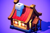 Lowpoly Handpainted House