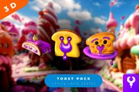 Cartoon Toast Pack