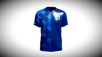 Soccer Blue Jersey Player-07
