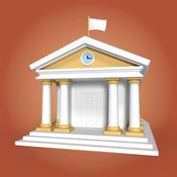 Cartoon parliament Building