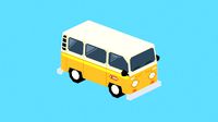 Lowpoly Pixelart Van
