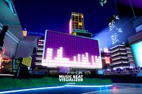 Cyberpunk Music Beat Visualizer