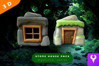 Cartoon Forest Stone House Pack