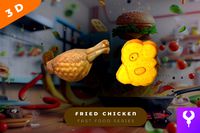 Cartoon Fried Chicken Pack