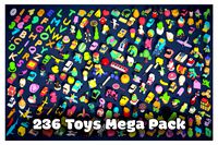 Toy Pack - Low Poly 236 Toys Objects - Toy Mega Pack - Match Game Kit - Big Pack