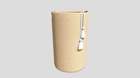 Laundry basket in sturdy, woven jute