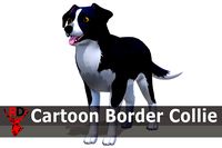 Cartoon Dog - Border Collie