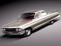 Cadillac Coupe DeVille 1961 3D Model