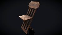 Rustic Medieval Folding Chair