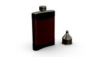 Flask with leather wrap