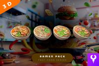Cartoon Ramen Noodle Pack
