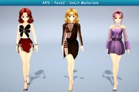 Anime Female Dancer - Pack 2 (3 outfits)