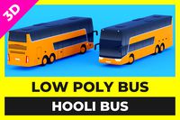 Low Poly Bus - Hooli Bus