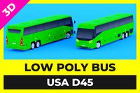 Low Poly Bus - USA D45