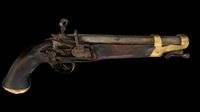 Old flintlock pistol scan