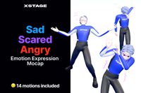 Sad/Scared/Angry_Negative Emotion Expressions Mocap Pack