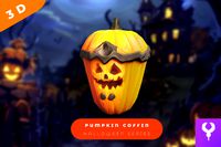 Cartoon Pumpkin Coffin