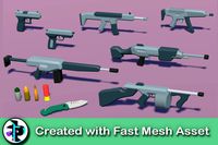Casual Weapons Arsenal Pack - Created with FastMesh Asset