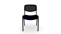 17297 SILLA ISONET ESTRUCTURA NEGRA/TAPIZADO AZU