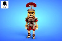 Voxel Roman Legionary Character - 3D Lowpoly Model