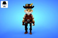 Voxel Inventor Character - 3D Lowpoly Model