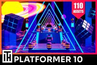 Platformer 10 Neon - Low Poly 3D Models Pack