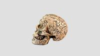 Skull with tattoo and crooked smile