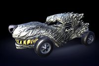 Low Poly Wolf Head Car