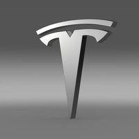 Tesla wheel Logo 3D Model
