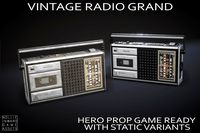 Vintage Radio Grand - Hero Prop with Static Variants