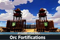 Stylized Orc Fortifications - 3D Game Assets