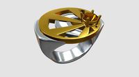 Yellow Gold Ring with Round Cut Imperial Topaz